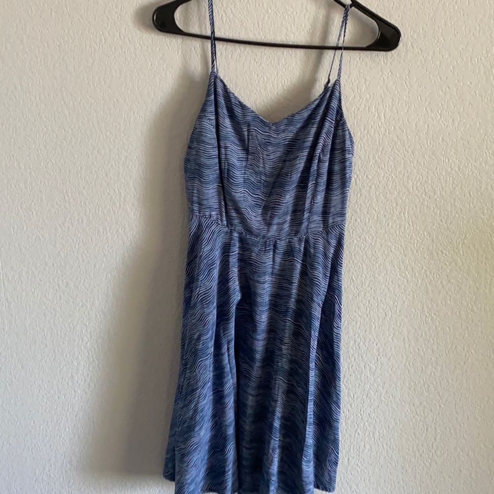 Blue stripe sun dress